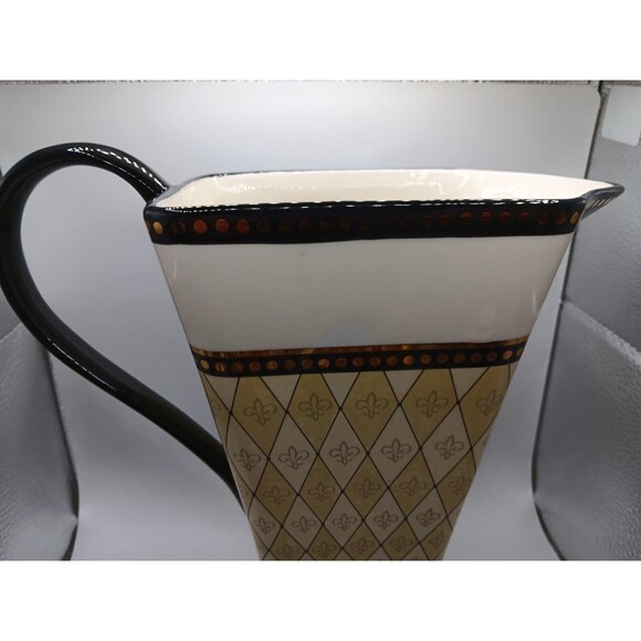 3 Piece Retired Mudpie Pitcher/Vase Trinket Box, Picture Frame Mud Pie Decor - Picture 13 of 15